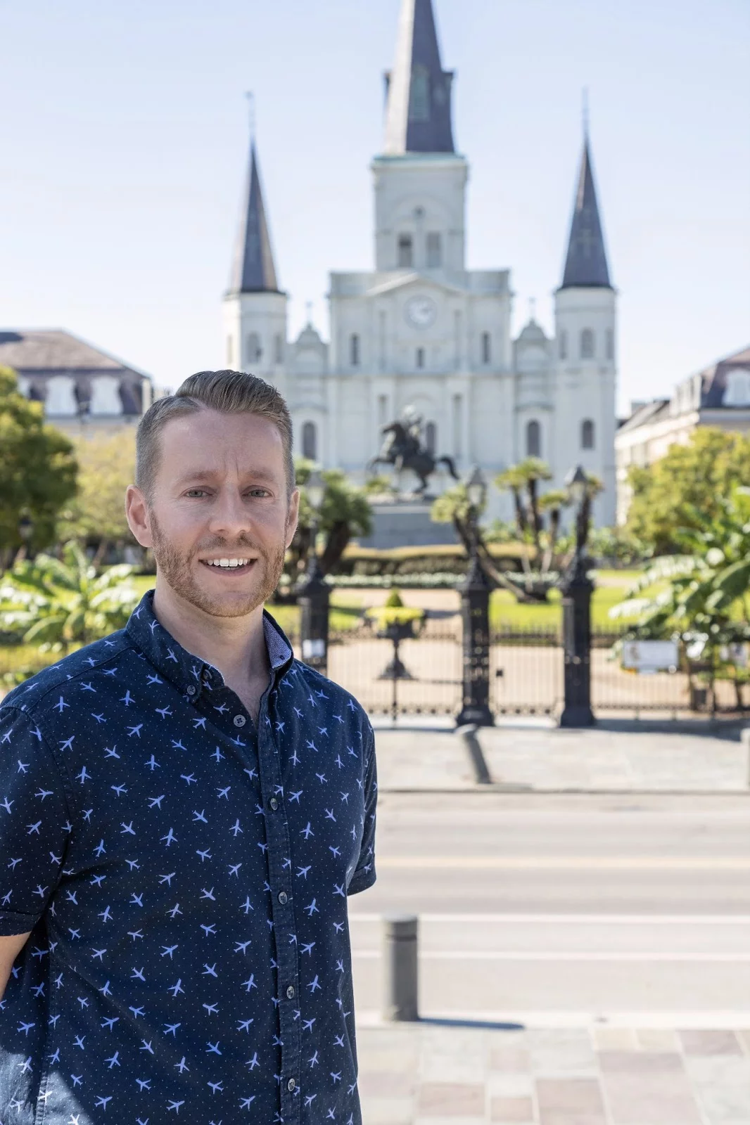 Mike Krass, MKG Marketing’s Owner/Visionary, standing in front of St. Louis Cathedral in the French Quarter of New Orleans | MKG Marketing